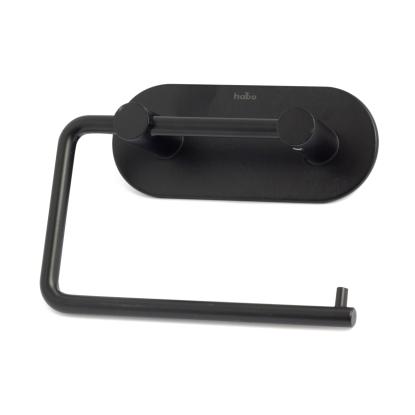 Habo Plain toiletpapirholder, selvklæbende, sort