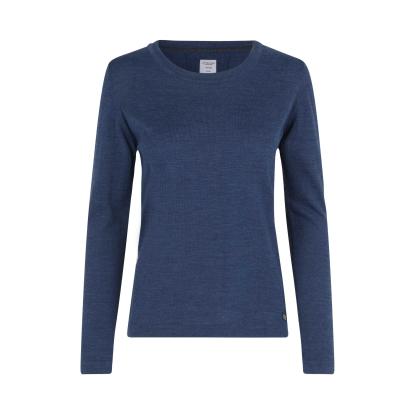Seven Seas S640 The knit pullover med rund hals, dame, blå melange