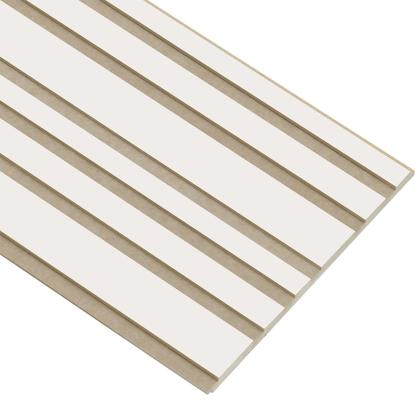 I-Wood Basic Mixed akustikpanel, hvidmalet, beige filt og lys kerne, folie, 16 x 300 mm 