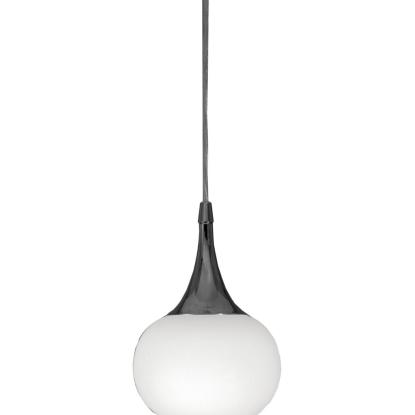 Aneta Globus pendel, Ø13 cm, hvid/krom