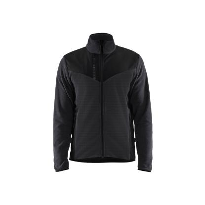 Blåkläder 5942 strikket jakke med softshell, antracitgrå/sort