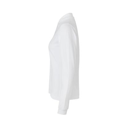 ID 0545 poloshirt med stretch, langærmet, dame, hvid