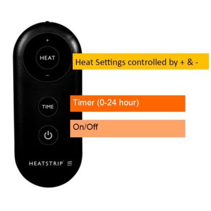 HEATSTRIP Intense Max el terrassevarmer med fjernbetjening og appstyring, sort, 2400W