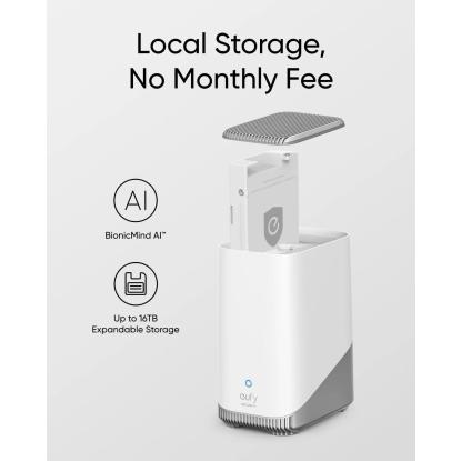 eufy 3 Pro eufyCam sikkerhedskamera med solceller og HomeBase S380 - 2 pak