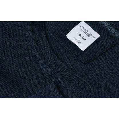 Seven Seas S640 The knit pullover med rund hals, dame, navy
