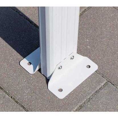 Westmann Helsinki carport, fladt tag, hvid, 232 x 305 x 503 cm - 15 m²