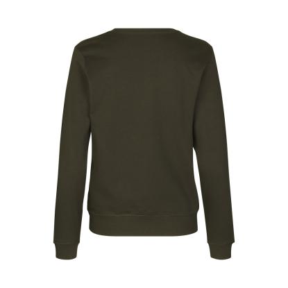 ID 0683 sweatshirt, økologisk, dame, oliven