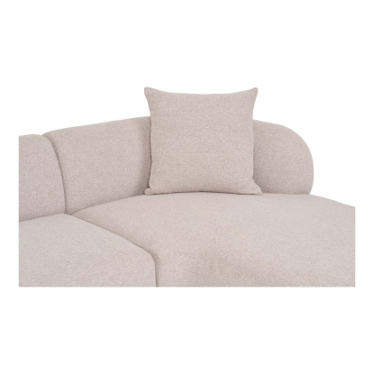 Kingston højrevendt loungesofa med to puder, beige