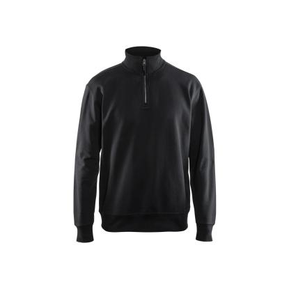 Blåkläder 3369 sweatshirt half zip, sort