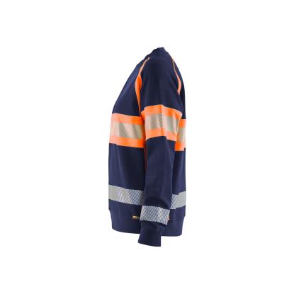 Blåkläder 3409 dame high vis sweatshirt, marineblå/hi-vis orange