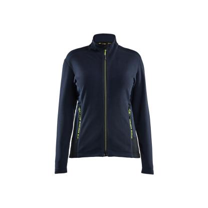 Blåkläder 4766 dame microfleece jakke, mørk marineblå/hi-vis gul