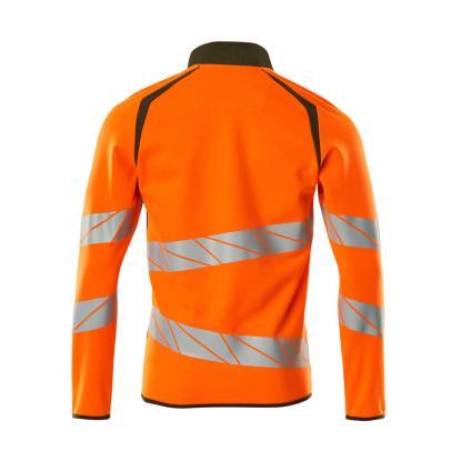 MASCOT ACCELERATE SAFE sweatshirt med lynlås, hi-vis orange/mosgrøn