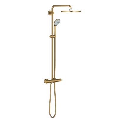 GROHE Euphoria XXL brusesystem med termostat, håndbruser og 310 mm hovedbruser, børstet cool sunrise messing