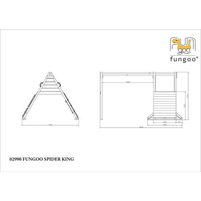 Fungoo Spider Red King gynge/klatrestativ, 364 x 252 x 210 cm