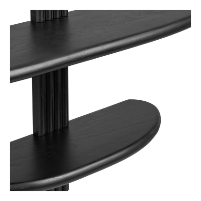 Aliano væghylde, sort eg, 65 cm