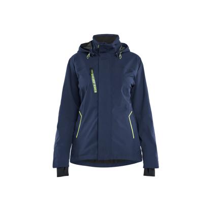 Blåkläder 4403 dame skaljakke 4-vejs stretch, mørk marineblå/hi-vis gul