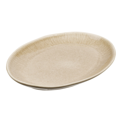 Viola serveringsfad, stentøj, beige, 21,5 x 30 cm