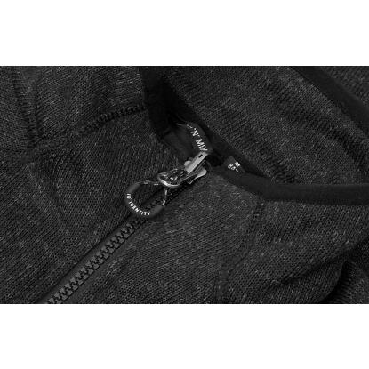 ID 0847 Zip-n-Mix strikfleece cardigan, melange, koks melange