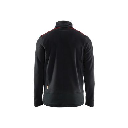 Blåkläder 4765 microfleece jakke, sort/rød