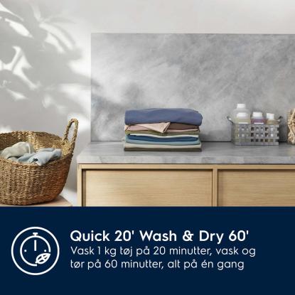 Electrolux 700 DualCare integreret vaske/tørremaskine EW7WB764T4 - 7 kg