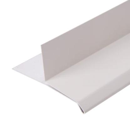 Facadeprofil, lysningsprofil, vandret, hvid - 3 meter