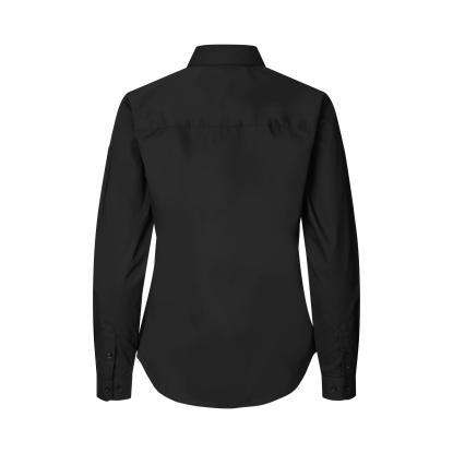Seven Seas S67 Poplin skjorte med stretch, dame, sort