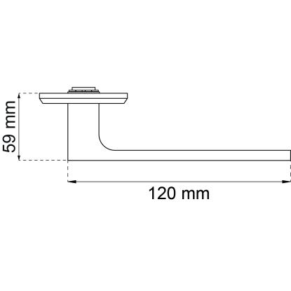 Habo A2560 dørgreb, udvendig, børstet aluminium