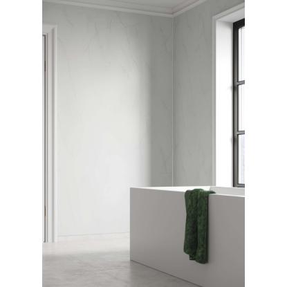 Fibo Stone vådrumspanel, 10 x 600 x 2400 mm, bianco marble silk