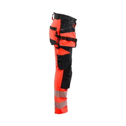 Blåkläder 7022 dame high vis buks 4-vejs stretch, hi-vis rød/sort