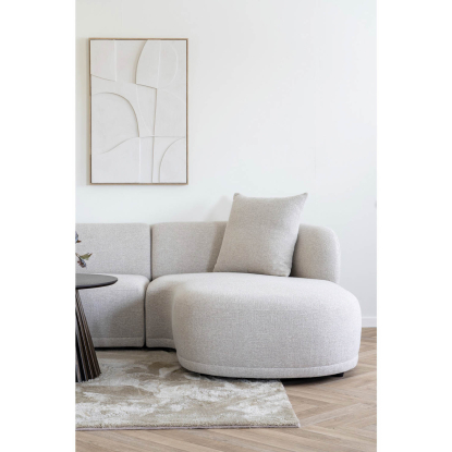 Kingston højrevendt loungesofa med to puder, beige