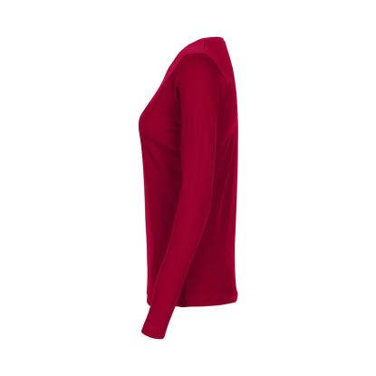 ID 0509 Interlock T-shirt med lange ærmer, dame, rød