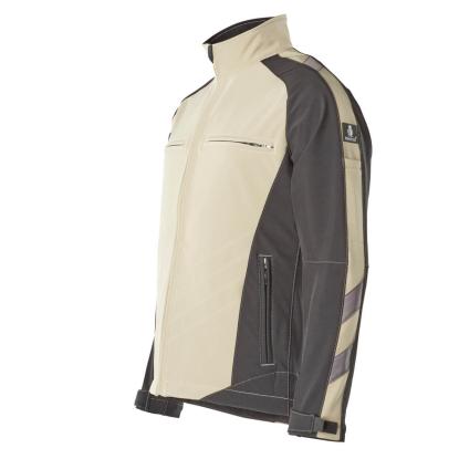 MASCOT UNIQUE Dresden softshell jakke, lys kaki/sort
