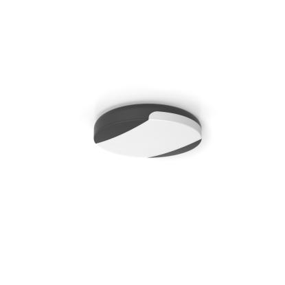 LUTEC SWEEP udendørs LED væglampe/loftlampe, Ø26 cm, IP54, mørk grå