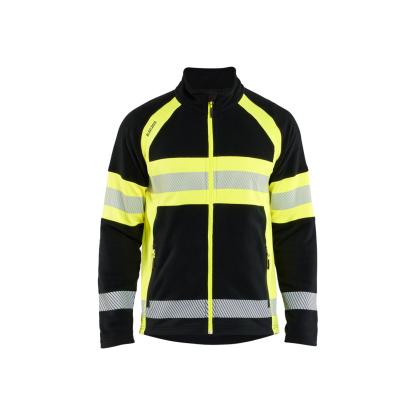 Blåkläder 4713 microfleece jakke, sort/hi-vis gul