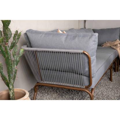 Venture Design Roxo hjørnesofasæt, mørkegrå/brun