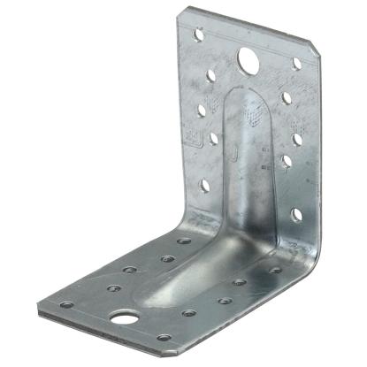 SIMA vinkelbeslag V2 PL med rib, pregalvaniseret, 90 x 90 x 1,5 x 65 mm