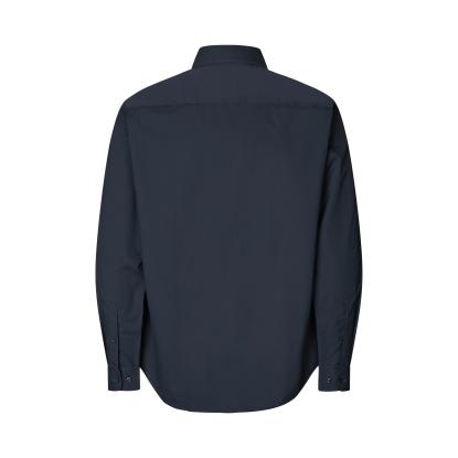 Seven Seas S66 Poplin skjorte med stretch, navy