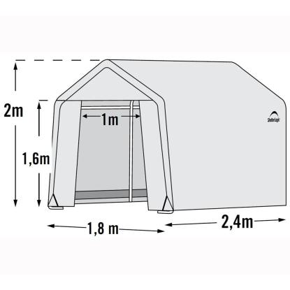 ShelterLogic drivhus, hvid - 4,32 m²