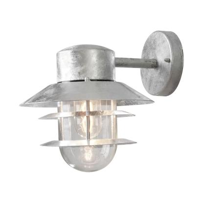 Konstsmide Modena væglampe down, IP44, Ø22 x 24 cm, galvaniseret