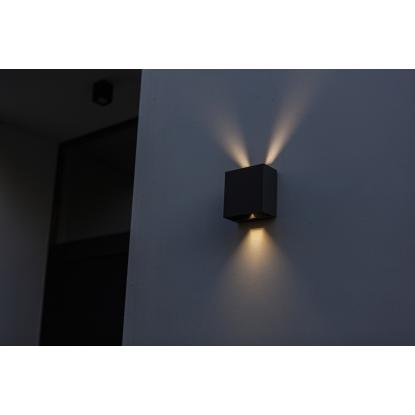 LUTEC GEMINI BEAMS udendørs LED væglampe, up/down, 2 lyskilder, H11 cm, IP54, sort