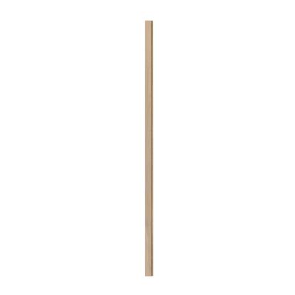 I-Wood afslutningsliste til 4-lamel akustikpanel, ubehandlet natur, brun filt og lys kerne, egefiner, 16 x 67 mm