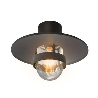 Norlys Bergen loftlampe, E27, IP55, sort