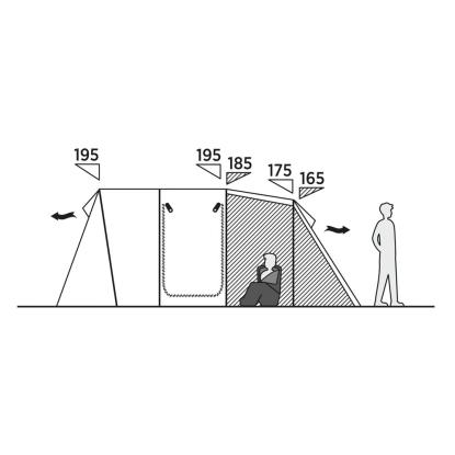 easy camp Hamra 5 tunneltelt til 5 personer, blå