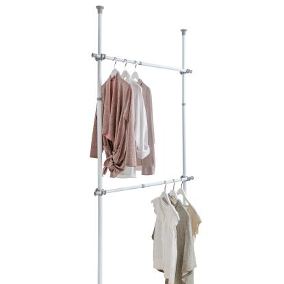 WENKO Hercules tøjstang, 3 x 75-120 cm, hvid - 2 stk.