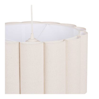 Watton pendel i stål/hør, Ø45 cm, E27, beige/grå