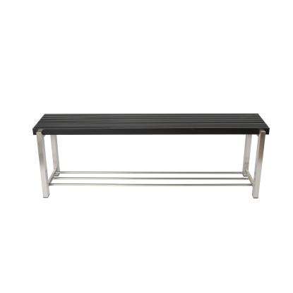 Lastein by Hoigaard Norline bænk sort/rustfri 44 x 36 x 140 cm