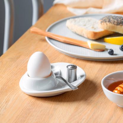 Steel-Function æggebæger med ske, porcelæn