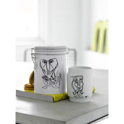 Steel-Function kunstkop nr. 3, porcelæn, sort/hvid - 250 ml