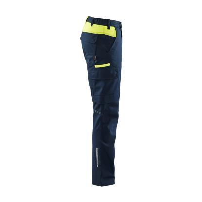 Blåkläder 1444 industri buks stretch, mørk marineblå/hi-vis gul