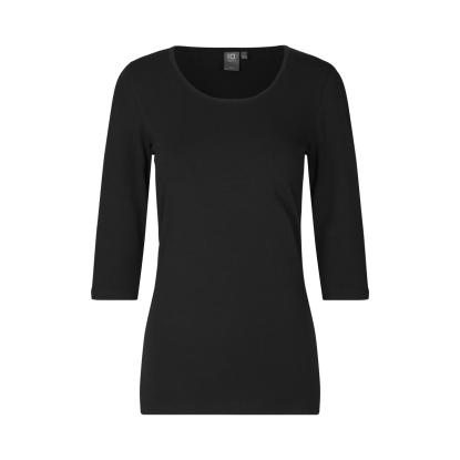 ID 0597 Stretch T-shirt med korte ærmer, dame, sort